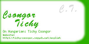 csongor tichy business card
